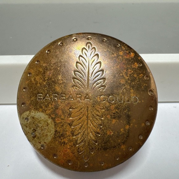 Other - VTG Collectors Compact Makeup Barbara Gould New York‎ Copper Rouge Puff Mini